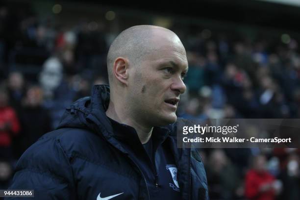 Preston North End's Manager Alex Neil during the Sky Bet Championship match between Preston North End and Leeds United at Deepdale on April 10, 2018...