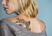 Back tattoo of a woman