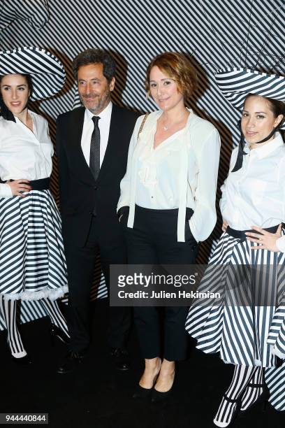 Daniela Lumbroso and her husband attend the Societe des Amis Du Musee d'Art Moderne du Centre Pompidou Charles Kaisin's "Black And White" dinner...