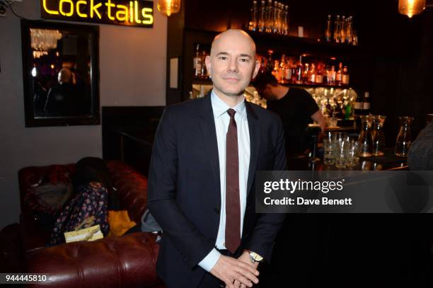 Daniel Evans attends the press night performance of "Quiz" at the Noel Coward Theatre on April 10, 2018 in London, England.