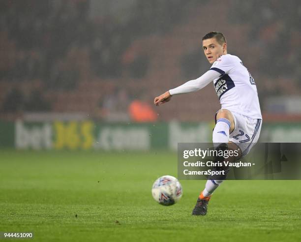 Middlesbrough's Muhamed Besic during the Sky Bet Championship match between Sheffield United and Middlesbrough at Bramall Lane on April 10, 2018 in...