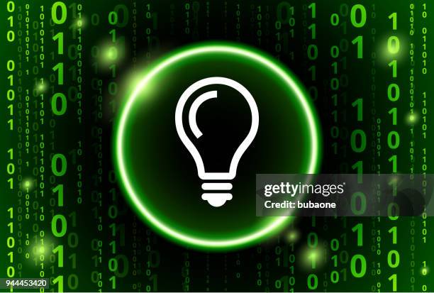 lightbulb idea binary code vector pattern background - binary code lightbulb stock illustrations