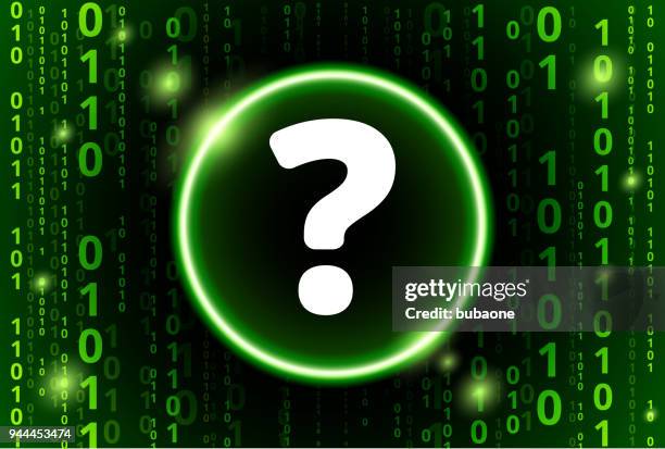question mark binary code vector pattern background - 3d illustration rendering of binary code pattern stock illustrations