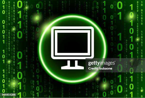 Computer Monitor Binary Code Vector Pattern Background High-Res Vector ...