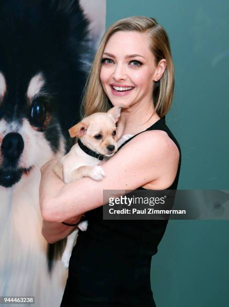 Actress Amanda Seyfried attends 3rd Annual Best Friends Animal Society New York City Gala at Guastavino's on April 10, 2018 in New York City.