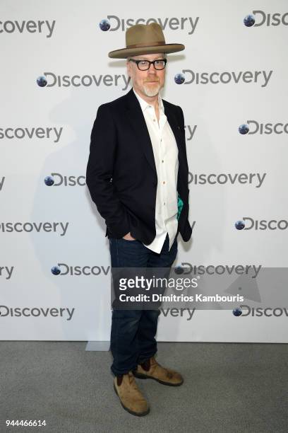 Adam Savage attends the Discovery Upfront 2018 at the Alice Tully Hall at Lincoln Center on April 10, 2018 in New York City.