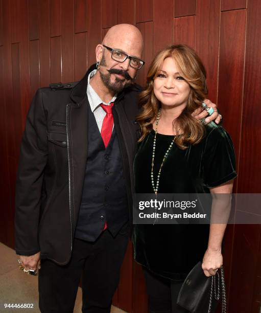 Jackson Galaxy and Valerie Bertinelli attend the Discovery Upfront 2018 at the Alice Tully Hall at Lincoln Center on April 10, 2018 in New York City.