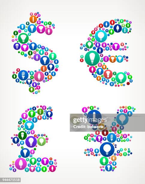 money exchange light bulbs vector icon pattern - small airplane stock illustrations
