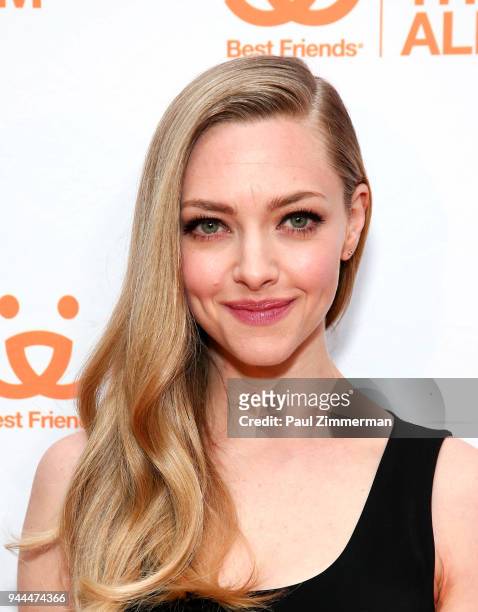 Amanda Seyfried attends 3rd Annual Best Friends Animal Society New York City Gala at Guastavino's on April 10, 2018 in New York City.