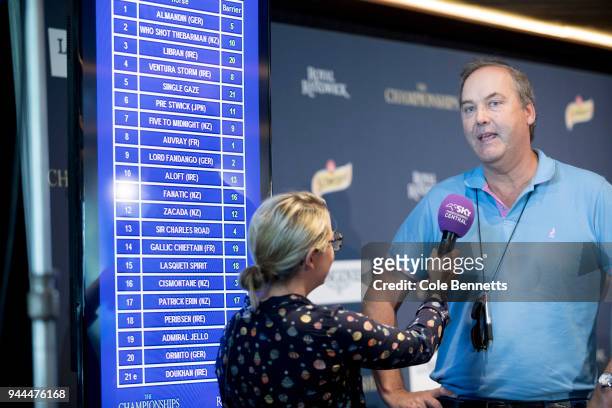 Interviews during The Championships Day 2 Barrier Draw at Royal Randwick Racecourse on April 10, 2018 in Sydney, Australia.