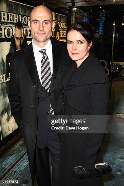 Mark Strong attends the world premiere of Sherlock Holmes held at The Empire Leicester Square on December 14, 2009 in London, England.