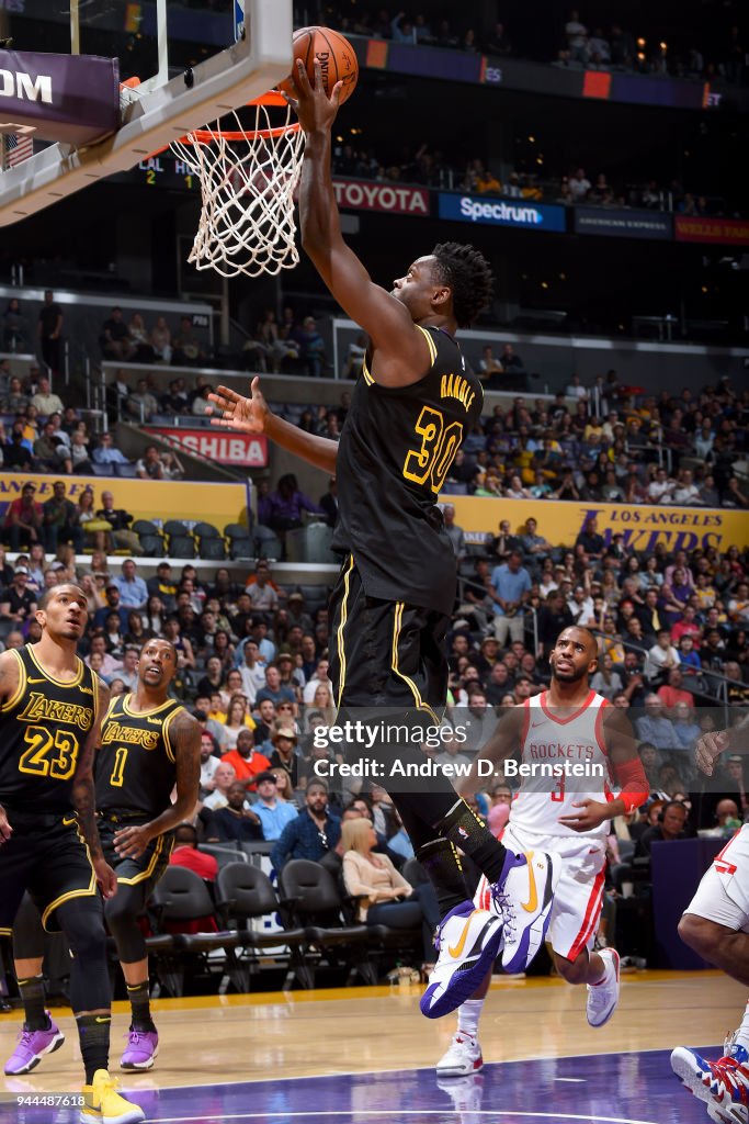Houston Rockets v Los Angeles Lakers