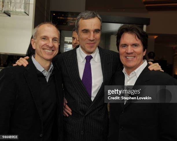 Producer/choreographer John DeLuca, actor Daniel Day-Lewis, and director Rob Marshall attend a luncheon for The Weinstein Company's "NINE" at Per Se...