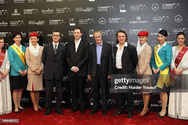 Thierry Wong, Pierre Forette, Christopher Lambert and director Alain Monne attend day six of the 6th Annual Dubai International Film Festival on...