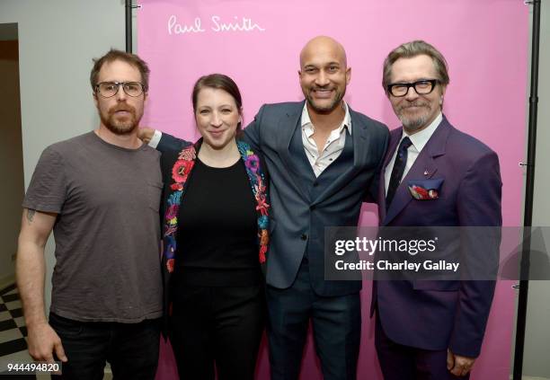 Sam Rockwell, Elisa Pugliese, Keegan-Michael Key, and Gary Oldman, wearing Paul Smith, attend Paul Smith's intimate dinner with Gary Oldman at...