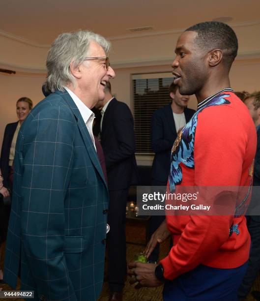 Paul Smith and Yahya Abdul-Mateen II, wearing Paul Smith, attend Paul Smith's intimate dinner with Gary Oldman at Chateau Marmont on April 10, 2018...