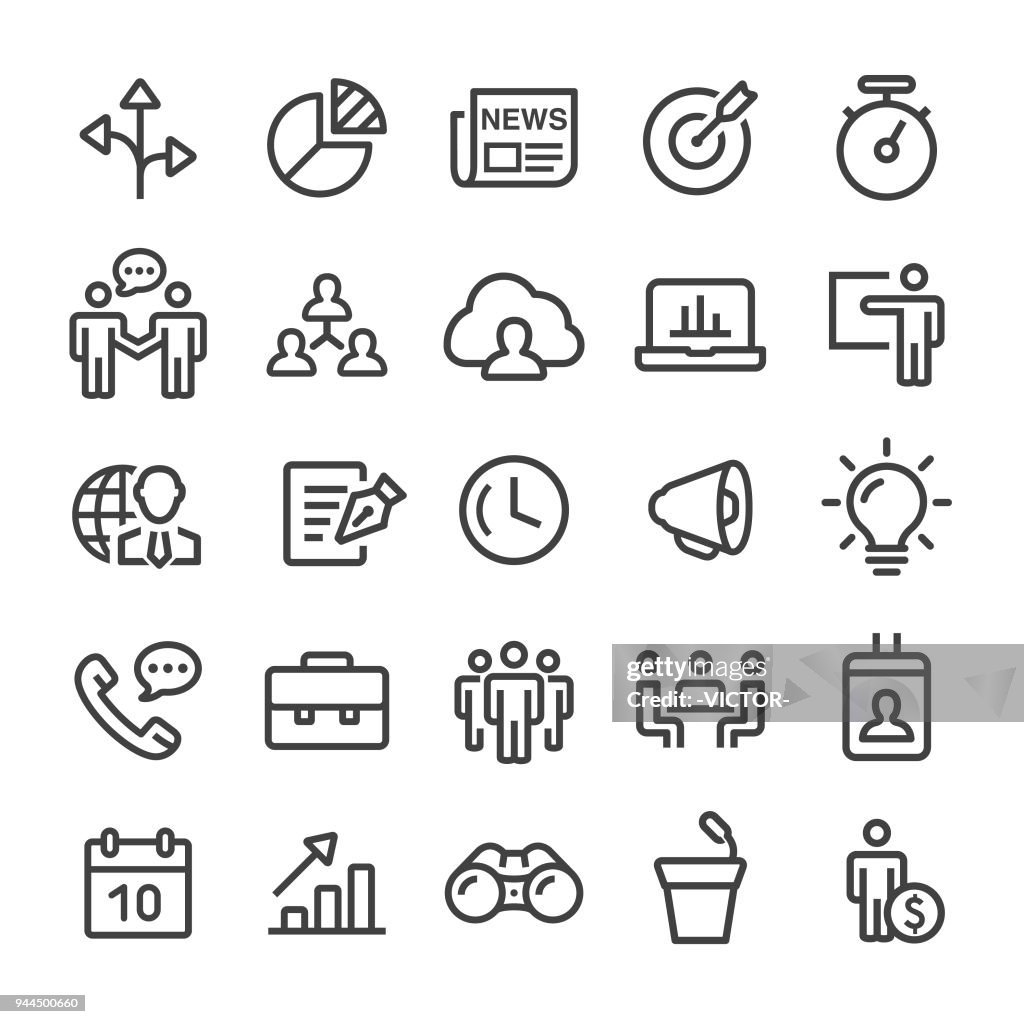 Business Icons Set - Smart Line Series