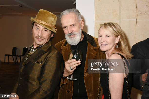 Albert de Paname, Jean Marie Marion and Ruth Obadia attend the "Bel RP" 10th Anniversary at Atelier Sevigne on April 10, 2018 in Paris, France.