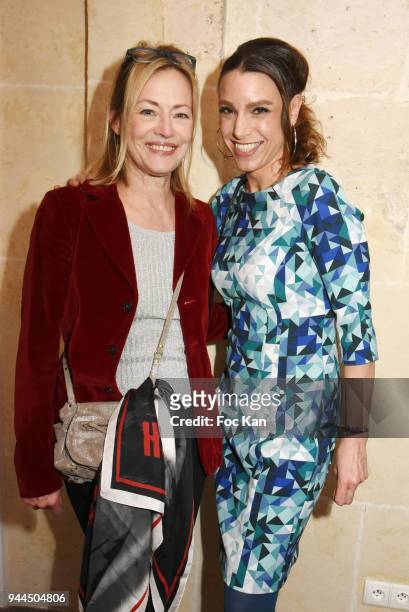 Gabrielle Lazure and Sacha Lucasattend the "Bel RP" 10th Anniversary at Atelier Sevigne on April 10, 2018 in Paris, France.