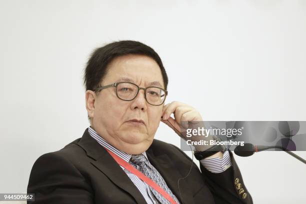 Li Jiange, vice chairman of Central Huijin Investment Ltd., listens during a panel discussion at the Boao Forum for Asia Annual Conference in Boao,...