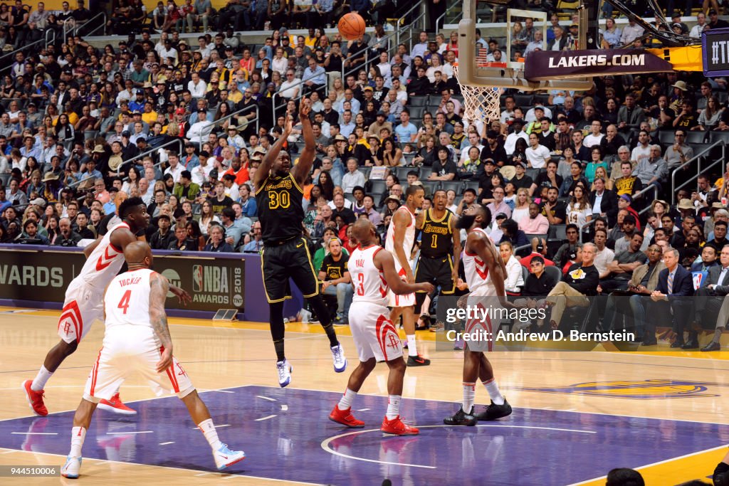 Houston Rockets v Los Angeles Lakers