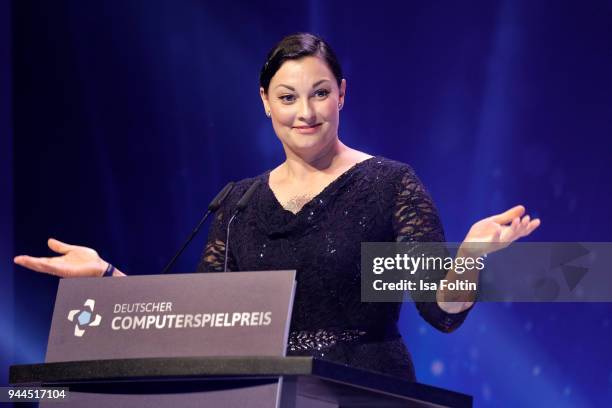 Lina van de Mars during the German Computer Games Award 2018 at Kesselhaus on April 10, 2018 in Munich, Germany.