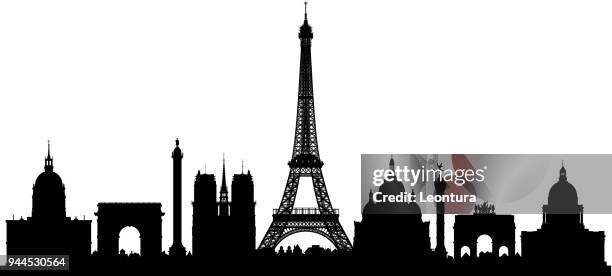 illustrations, cliparts, dessins animés et icônes de paris (tous les bâtiments sont complètes et mobile) - paris