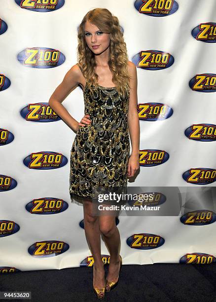 Taylor Swift attends Z100's Jingle Ball 2009 presented by H&M at Madison Square Garden on December 11, 2009 in New York City.