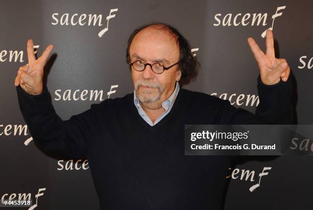 French writer/director Jean-Michel Ribes attends the Grand Prix Sacem 2009 at Theatre du Rond-Point on December 14, 2009 in Paris, France.