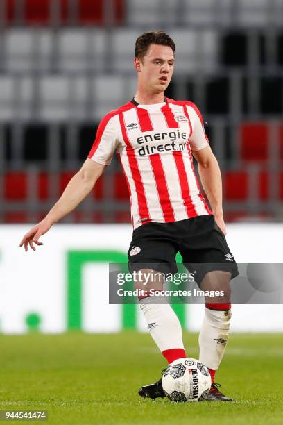 Dirk Abels of PSV U23 during the Dutch Jupiler League match between PSV U23 v Go Ahead Eagles at the De Herdgang on April 10, 2018 in Eindhoven...