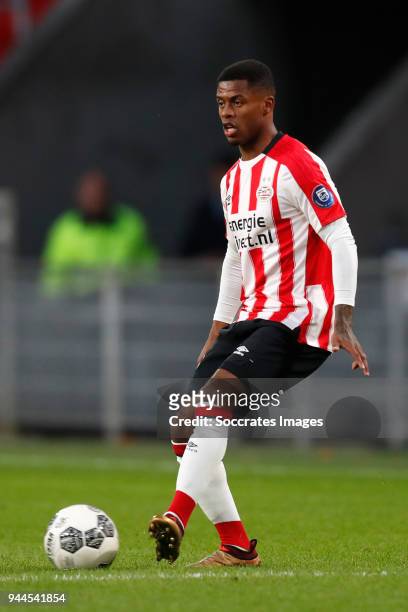 Kenneth Paal of PSV U23 during the Dutch Jupiler League match between PSV U23 v Go Ahead Eagles at the De Herdgang on April 10, 2018 in Eindhoven...