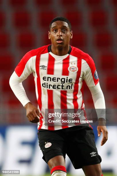 Pablo Rosario of PSV U23 during the Dutch Jupiler League match between PSV U23 v Go Ahead Eagles at the De Herdgang on April 10, 2018 in Eindhoven...