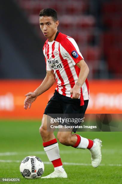 Mauro Junior of PSV U23 during the Dutch Jupiler League match between PSV U23 v Go Ahead Eagles at the De Herdgang on April 10, 2018 in Eindhoven...