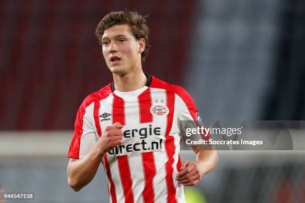 Sam Lammers of PSV U23 during the Dutch Jupiler League match between PSV U23 v Go Ahead Eagles at the De Herdgang on April 10, 2018 in Eindhoven...