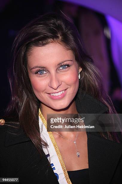 Miss France 2009 Malika Menard attends the Toshiba 'Go to Space' party at Palais De Tokyo on December 14, 2009 in Paris, France.