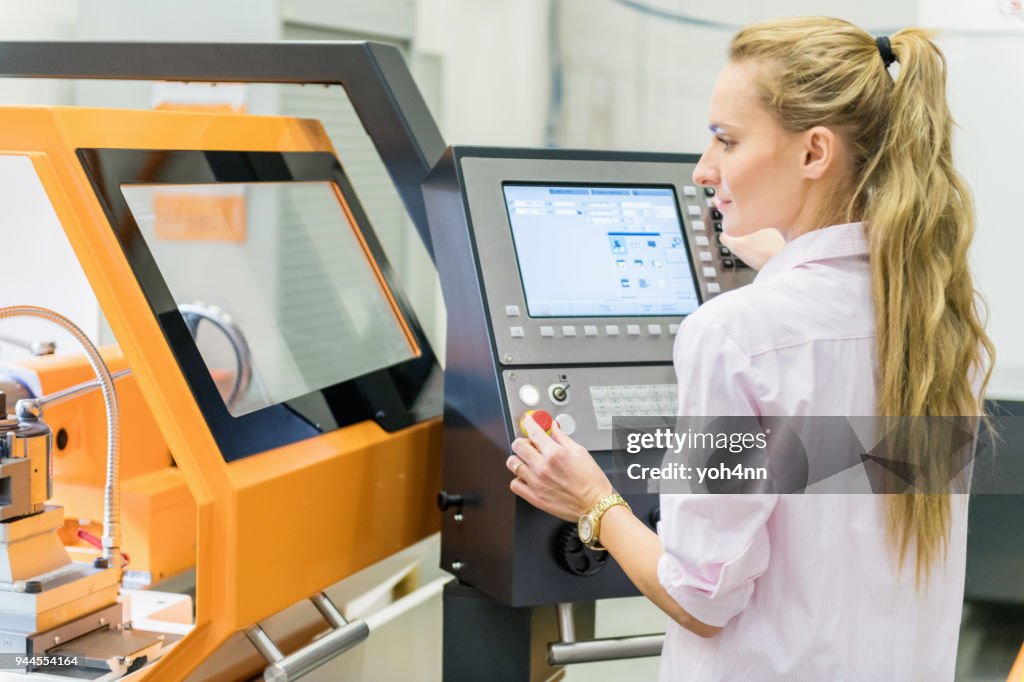 Cnc machine in factory