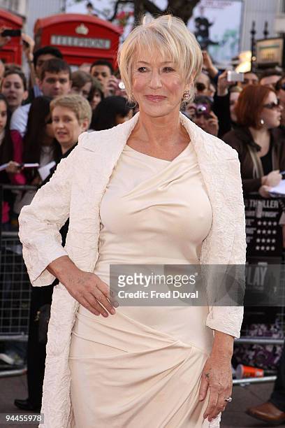 Dame Helen Mirren attends the World Premiere of 'State Of Play' at The Empire Cinema, Leicester Square on April 21, 2009 in London.