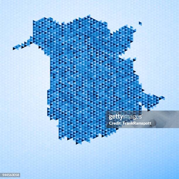 new brunswick map triangle pattern blue - new brunswick map stock illustrations