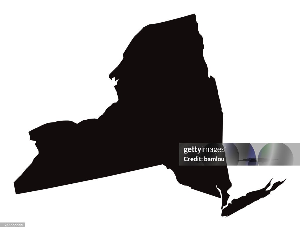 Detaillierte Karte des Staates New York