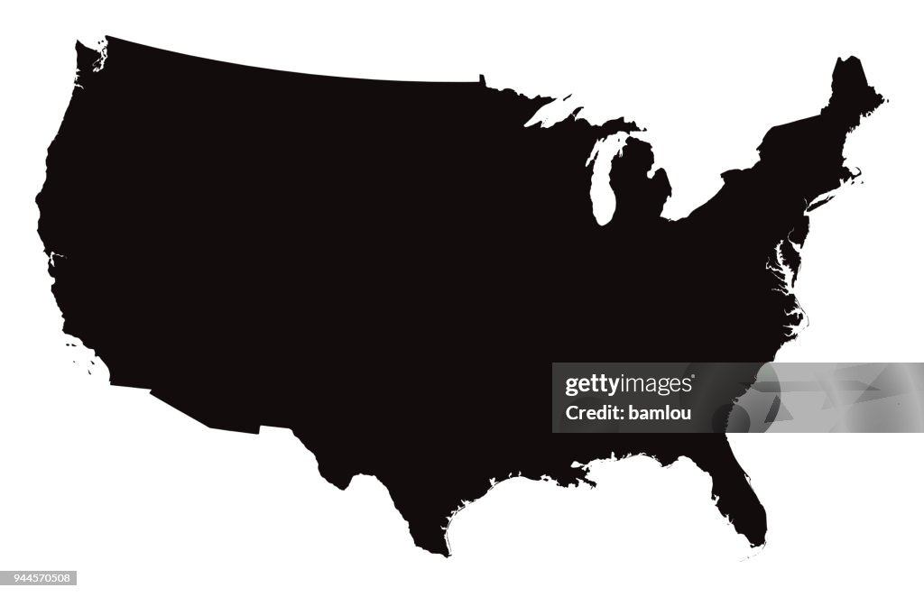 Detaillierte Karte der Vereinigten Staaten von Amerika