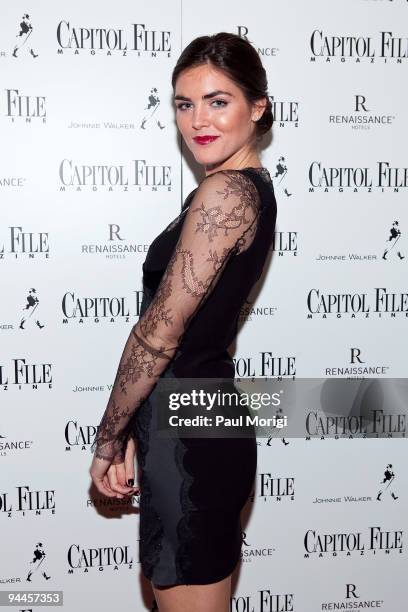 Supermodel Hilary Rhoda attends the Capitol File Holiday Party at Renaissance Mayflower Hotel on December 14, 2009 in Washington, DC.