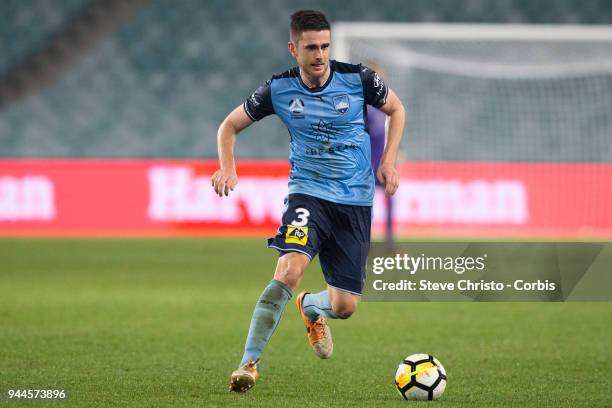 Benjamin Warland of the Sydney dribbles the ball during the round 26 A-League match between Sydney FC and Adelaide United at Allianz Stadium on April...