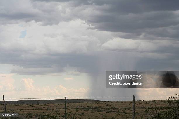 rainstorm / hailstorm on the horizon - west texas stock pictures, royalty-free photos & images