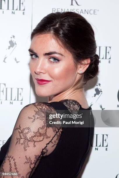 Supermodel Hilary Rhoda attends the Capitol File Holiday Party at Renaissance Mayflower Hotel on December 14, 2009 in Washington, DC.