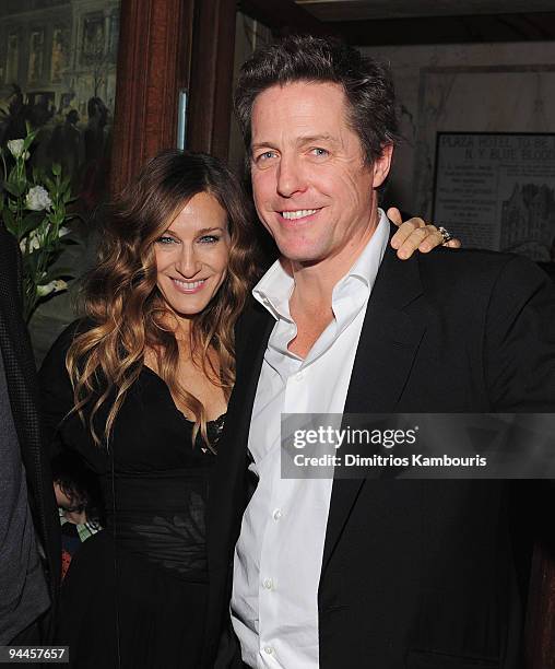 Sarah Jessica Parker and Hugh Grant attend the "Did You Hear About the Morgans?" New York premiere after party at on December 14, 2009 in New York...