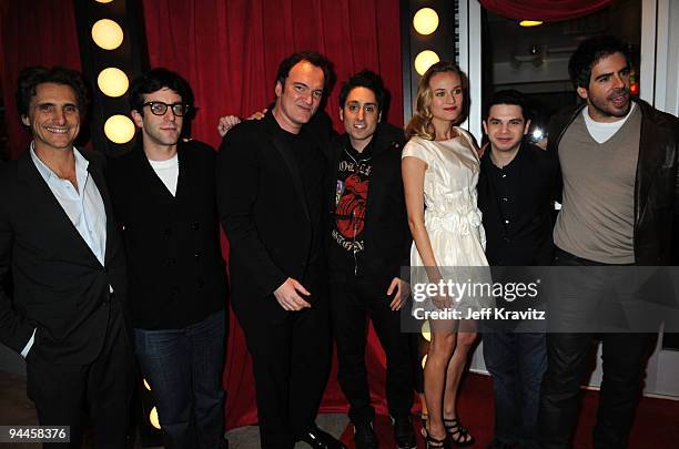 Producer Lawrence Bender, actor B.J. Novak, director/writer Quentin Tarantino, actor Omar Doom, actress Diane Kruger, actor Samm Levine and actor Eli...