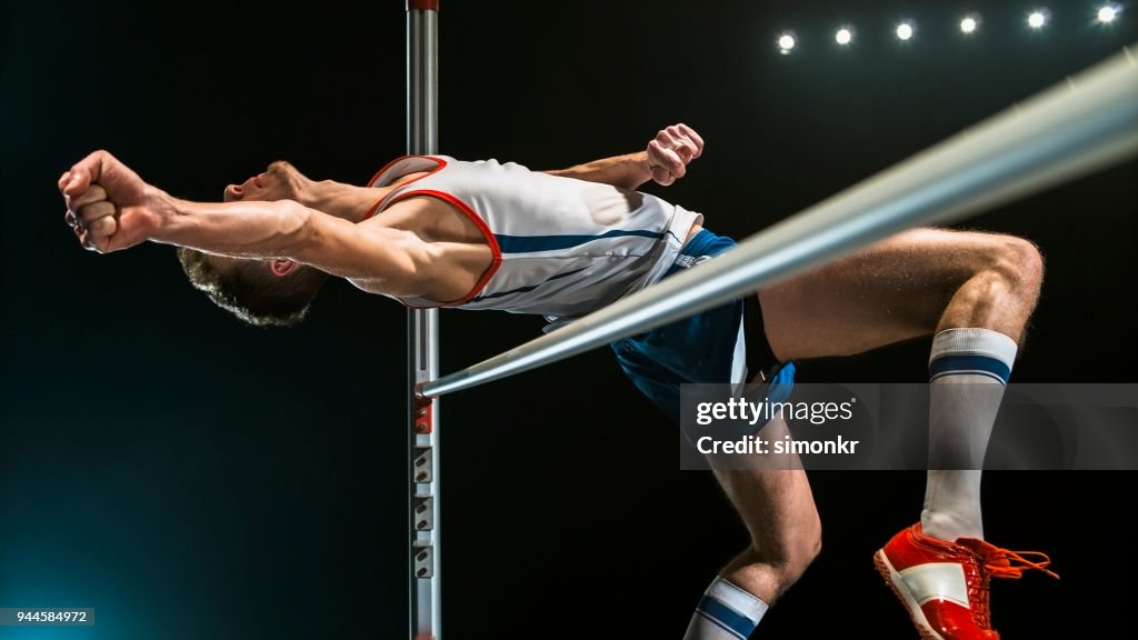 Barre de saut en hauteur masculin compensation