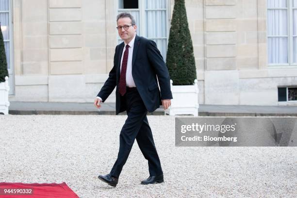 Martin Hirsch, president of Assistance Publique Hopitaux de Paris , arrives at the Elysee Palace ahead of a dinner with Mohammed bin Salman, Saudi...