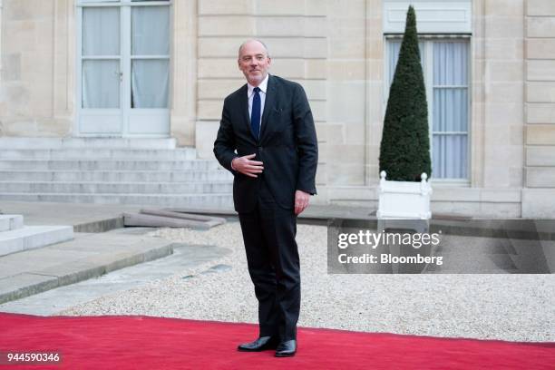 Stephane Richard, chief executive officer of Orange SA, arrives at the Elysee Palace ahead of a dinner with Mohammed bin Salman, Saudi Arabia's crown...