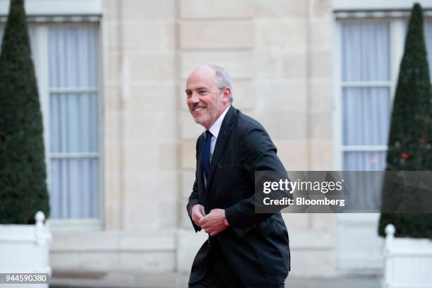 Stephane Richard, chief executive officer of Orange SA, arrives at the Elysee Palace ahead of a dinner with Mohammed bin Salman, Saudi Arabia's crown...